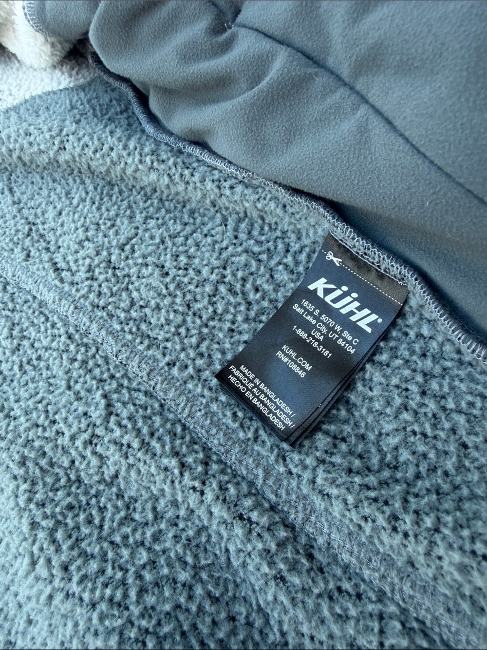 Kuhl Colorblock Teddy Jacket in Gray, Cream & Tan - Picture 9 of 15